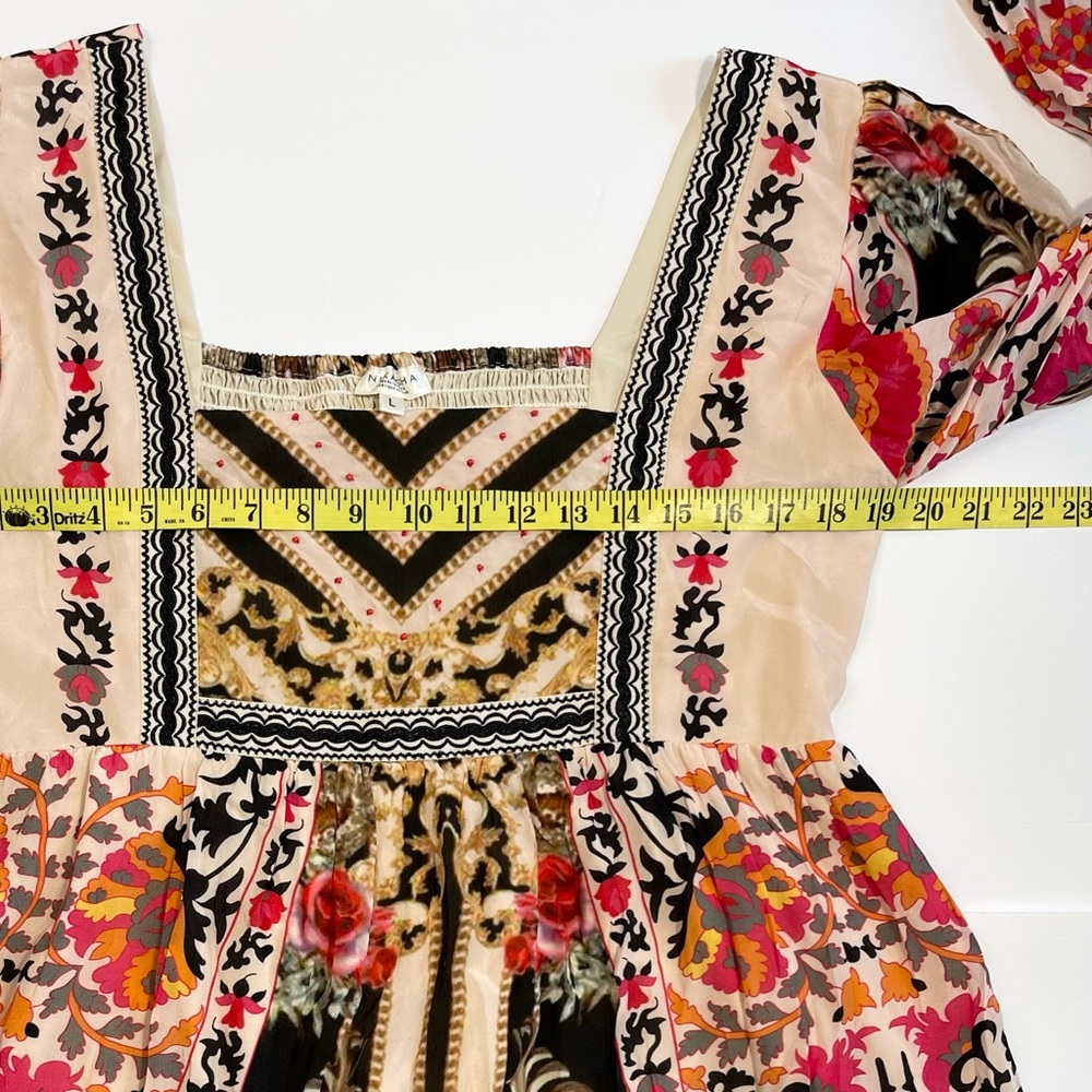 Anthropology Nikasha Floral Patterned Women's Dress large - Picture 5 of 9